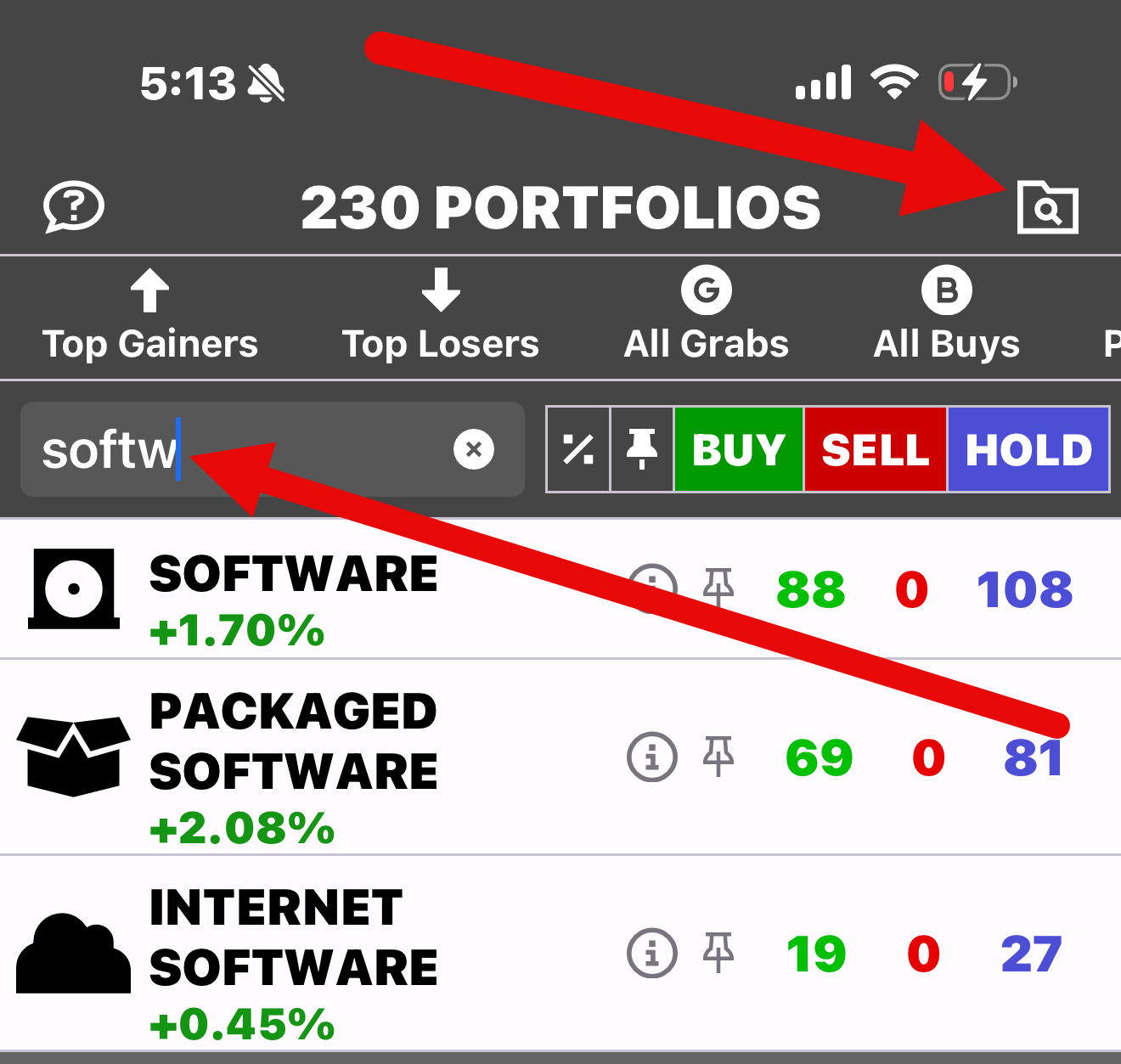 How to Find a Portfolio in the PennyGems App